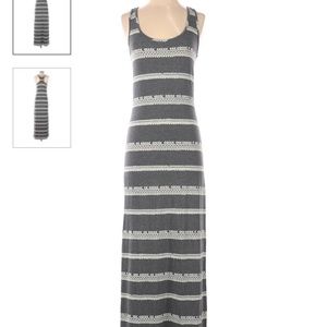 Mossimo Supply gray and white maxi dress